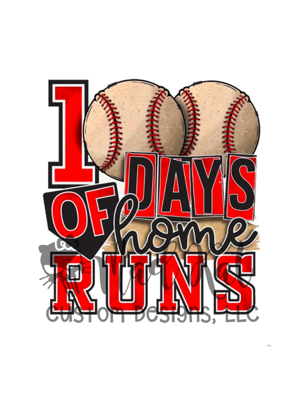 100 Days Baseball HTV transfer