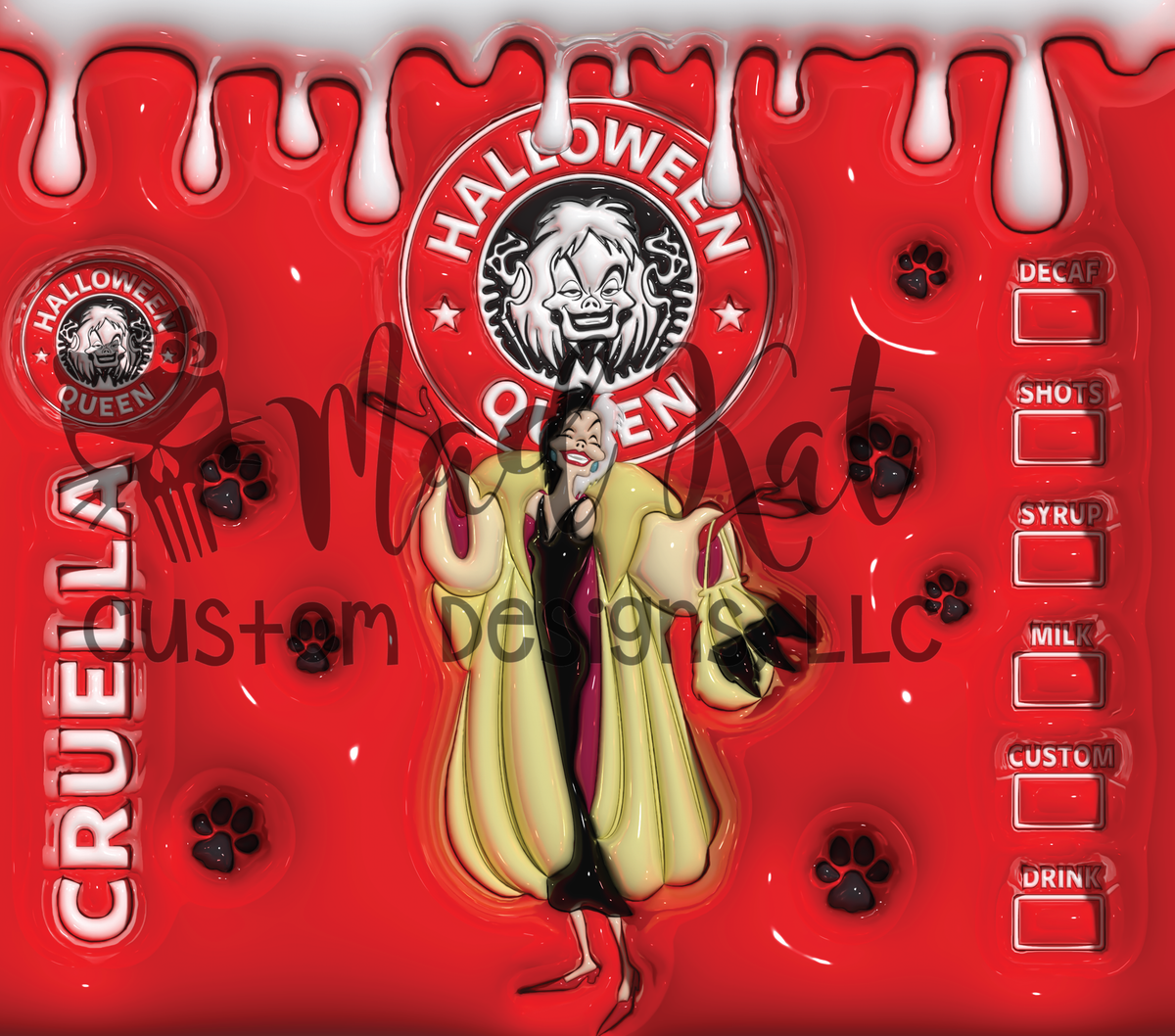 Halloween Queen Tumbler Print Mad Kat Custom Designs, LLC