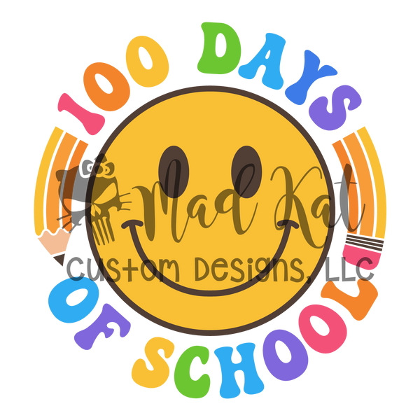 100 Days Smiley Sublimation Transfer