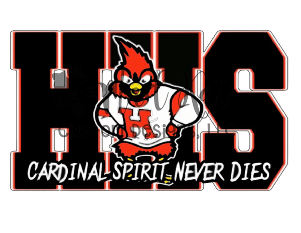 Cardinal Spirit Never Dies HTV transfer