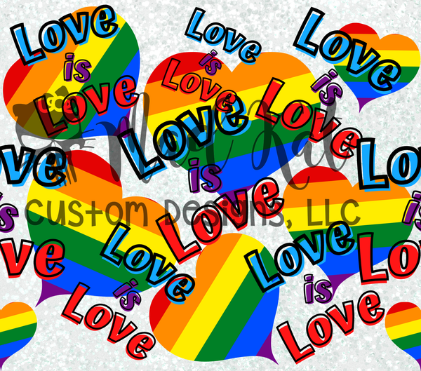 Love is Love Heart Tumbler Print
