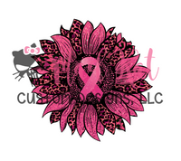 Breast Cancer Sunflower HTV transfer