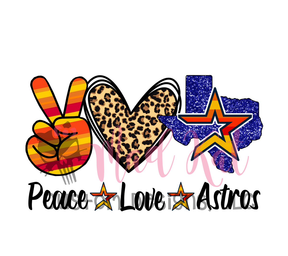 Astros Heart Ready to Press HTV Print Heat Transfer for 