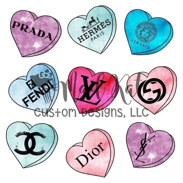 Branded Hearts Sublimation Transfer