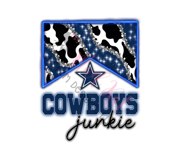 Cowboys Junkie Cowhide HTV transfer