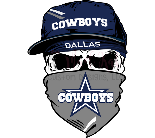 Cowboys Skull Bandana HTV transfer