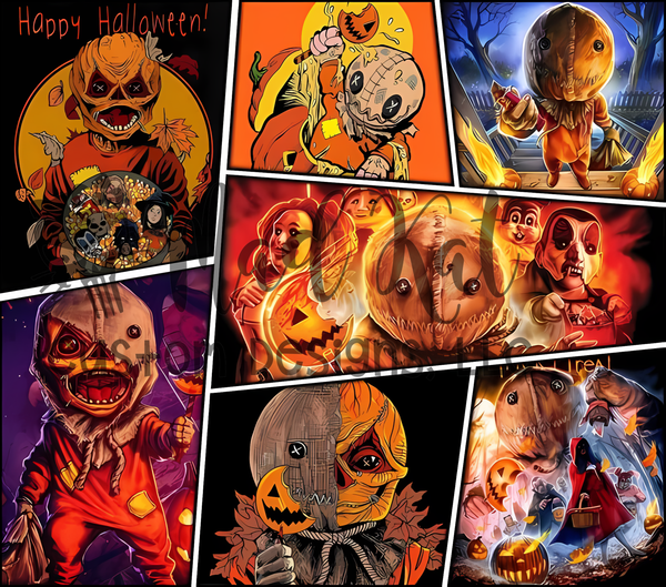Pumpkin H Collage Tumbler Print