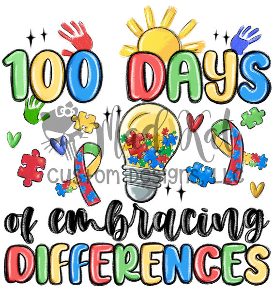 100 Days Embracing Differences HTV transfer