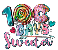 100 Days Sweeter Sublimation Transfer