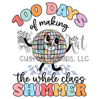 100 Days Shimmer HTV transfer