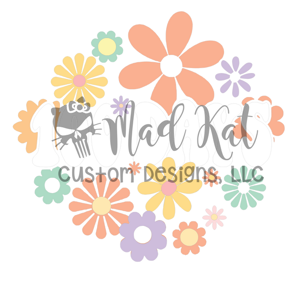 100 Days Flower HTV transfer