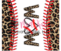 Baseball Mom Leopard Tumbler Print