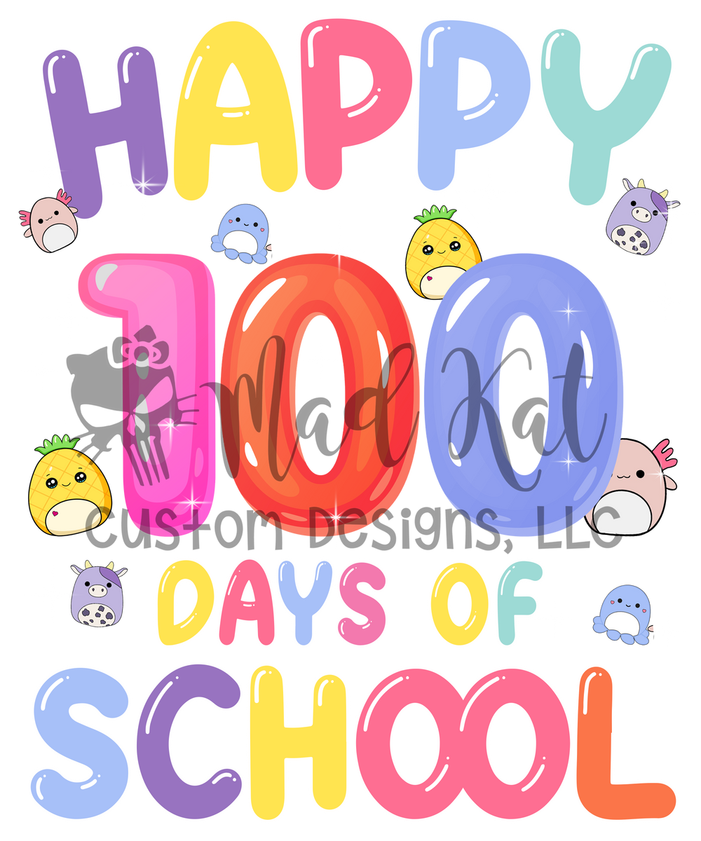 100 Days Squish Htv Transfer Mad Kat Custom Designs Llc