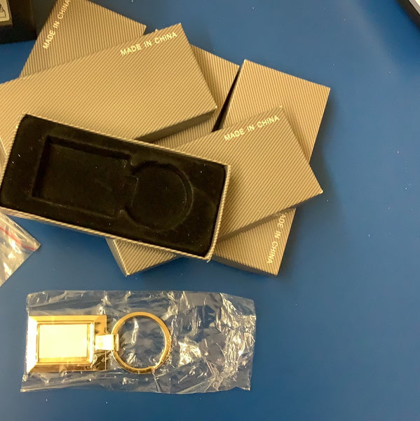 Sublimation Silver Keychain With gift Box