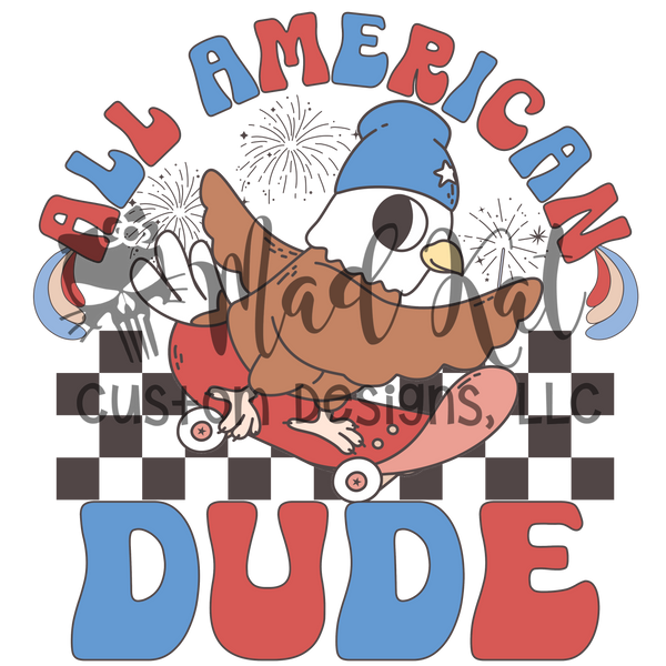 All American Dude Sublimation Transfer