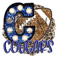 Cougars Football Glitter Sublimation Transfer
