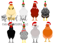 Christmas Chickens HTV transfer