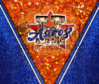 Astros Glitter Tumbler Print