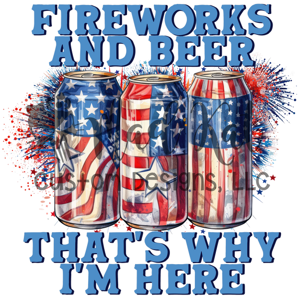 Fireworks and Beer Sublimation Transfer