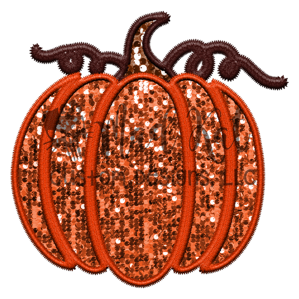 Faux Embroidery Pumpkin Sublimation Transfer