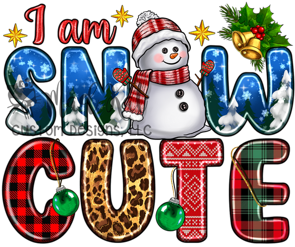 I am Snow Cute HTV transfer