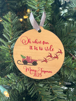 Merry Jeepmas Wood Ornament