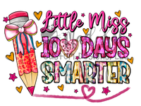 100 Days Little Miss Pencil HTV Transfer