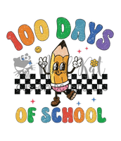 100 Days Pencil HTV Transfer