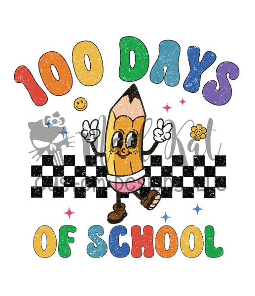 100 Days Pencil HTV Transfer