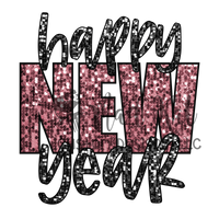 New Year Faux Sequin Sublimation Transfer