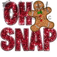 Oh Snap Faux Glitter HTV transfer
