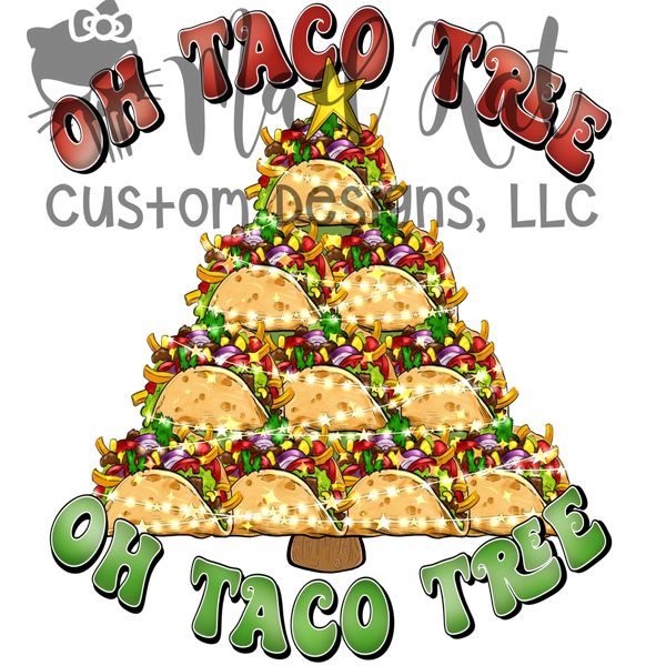 Oh Taco Tree HTV transfer