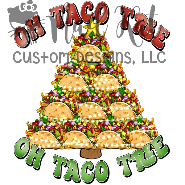 Oh Taco Tree Sublimation Transfer