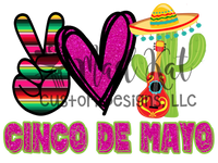 Cinco De Mayo Cactus HTV transfer