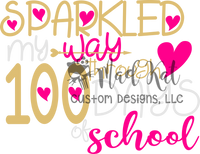 Sparkled through 100 Days HTV transfer