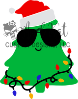 SunGlasses Christmas Tree HTV transfer