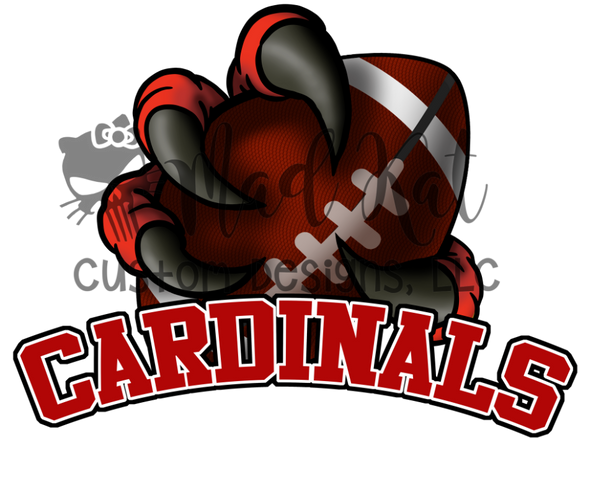 Cardinals Claw Football Sublimation Transfer