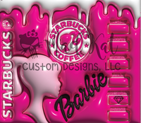 Pink Girl Coffee Tumbler Print