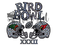 Bird Bowl 2024 Faux Rhinestone HTV transfer