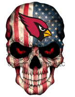 Cardinals Skull HTV transfer