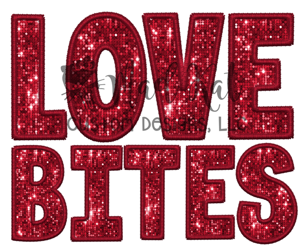 Love Bites Faux Embroidery Sublimation Transfer