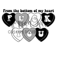 From the Bottom of My Heart FU Sublimation Transfer