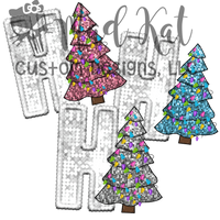 Ho Ho Ho Trees HTV transfer