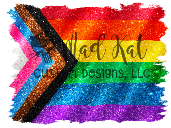 Htv Flags Rainbow Glitter Flag HTV transfer – Mad Kat Custom Designs, LLC