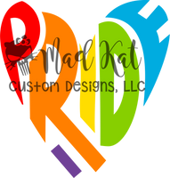 Pride Heart Sublimation Transfer