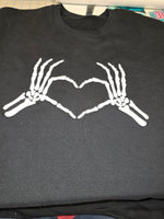 3D Embroidered Skeleton Love Sweatshirt