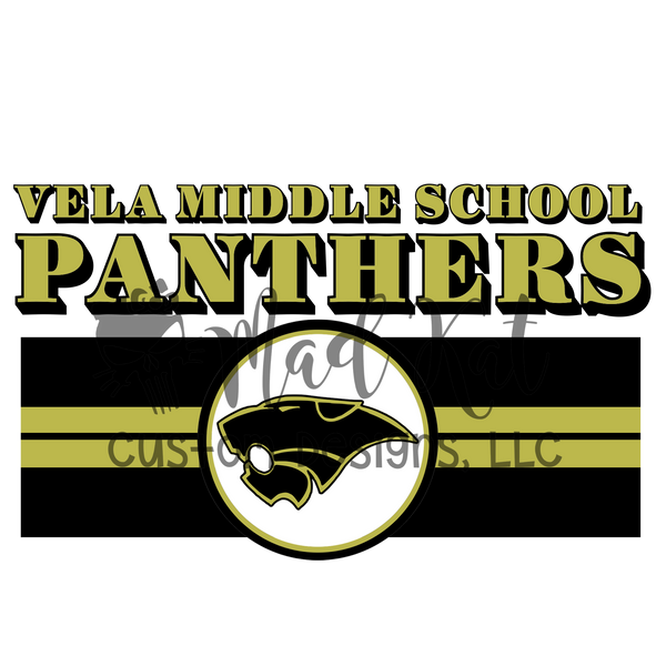 Vela Panthers Sublimation Transfer