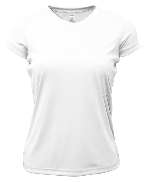 BAW Xtreme-Tek T-Shirt XT77 Womens V-Neck * White