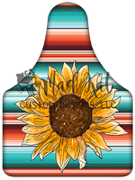 Cow Tag Sunflower HTV transfer