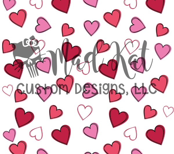 Heart Doodle Tumbler Print